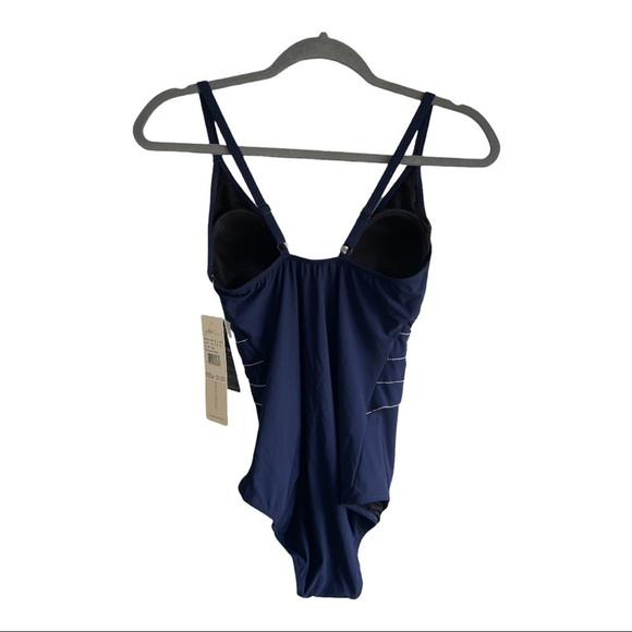 New! Profile by Gottex Plunging Crossover One Piece Suit - Picture 3 of 8